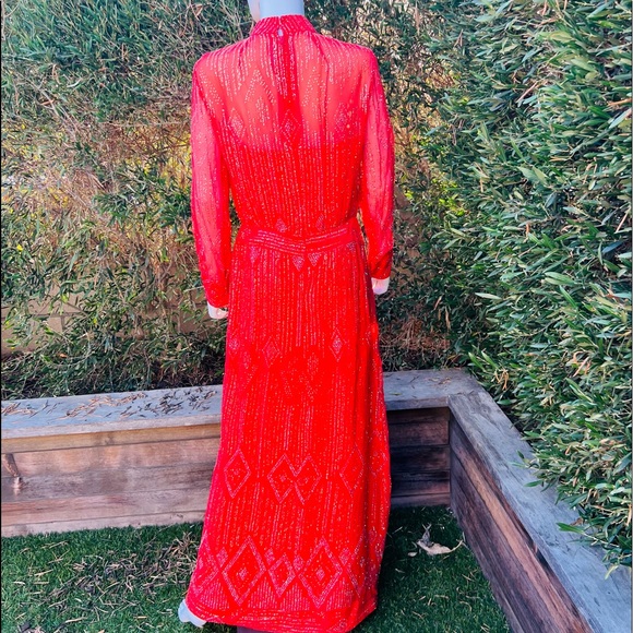 Malcom Starr Red Embellished Gown - Picture 6 of 10